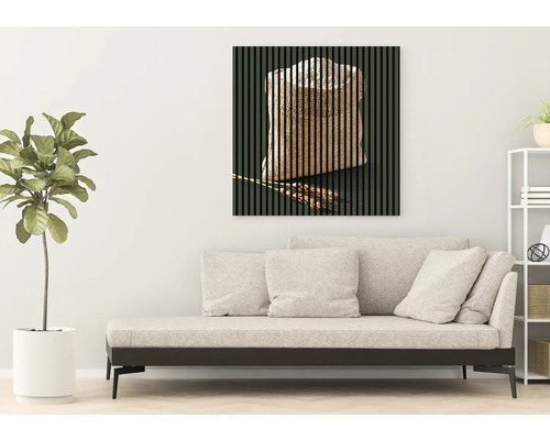 Tablou de perete cu sac și spice de grâu în sufragerie