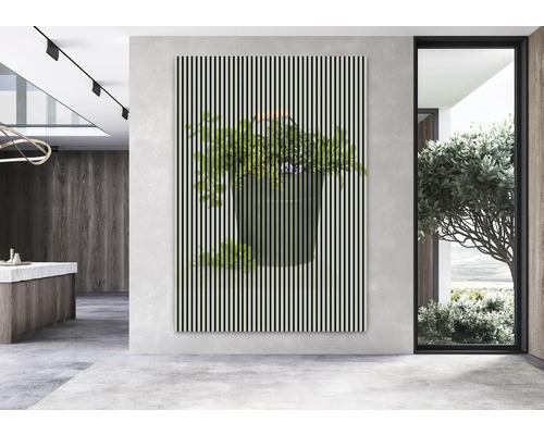 Imagine decorativă de perete cu motiv de plante în interior modern