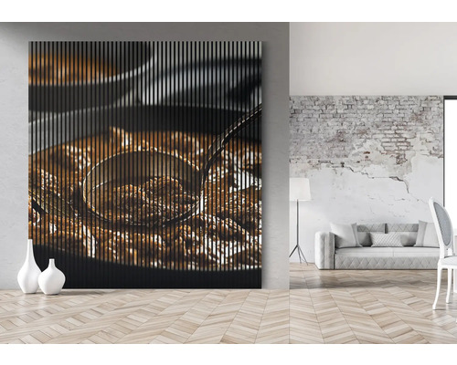 Vedere a camerei cu o imagine lamelară a mâncării