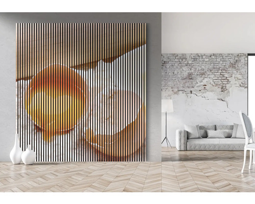 Panou decorativ de perete cu motiv de ouă în interior