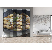 Imagine decorativă de perete cu motiv alimentar într-un mediu de locuit modern