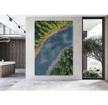 Tablou decorativ de perete cu râu și canoe într-un ambient modern