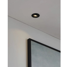 Spot încastrabil mobil cu LED integrat Saliceto 6W 380 lumeni, 2700K variabil, Ø88 mm, negru-thumb-5