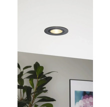 Spot încastrabil mobil cu LED integrat Saliceto 6W 380 lumeni, 2700K variabil, Ø88 mm, negru-thumb-4