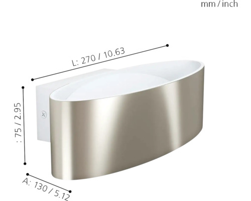 Dimensiunile unei lămpi de perete