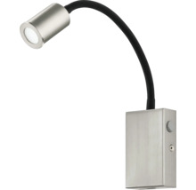 Aplică cu LED integrat Tazzoli 1x3,5W 380 lumeni, negru/nichel satinat-thumb-0