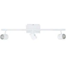 Șină spoturi Vergiano GU10 3x5W, becuri LED incluse, alb/nichel satinat-thumb-1