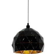 Pendul Roccaforte E27 max. 1x60W Ø300 mm, negru/auriu-thumb-2 Pendul Roccaforte E27 max. 1x60W Ø300 mm, negru/auriu-thumb-2