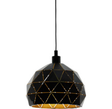 Pendul Roccaforte E27 max. 1x60W Ø400 mm, negru/auriu-thumb-2 Pendul Roccaforte E27 max. 1x60W Ø400 mm, negru/auriu-thumb-2