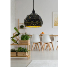 Pendul Roccaforte E27 max. 1x60W Ø400 mm, negru/auriu-thumb-4 Pendul Roccaforte E27 max. 1x60W Ø400 mm, negru/auriu-thumb-4