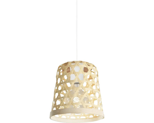 Lampa suspendată din bambus cu model geometric