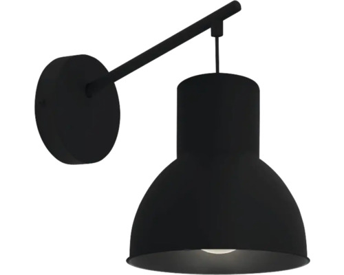 Lumină de perete neagră cu braț pivotant pentru interior
