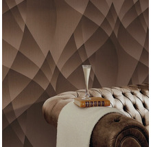 Decor decorativ de perete cu model geometric de tapet deasupra unei canapele