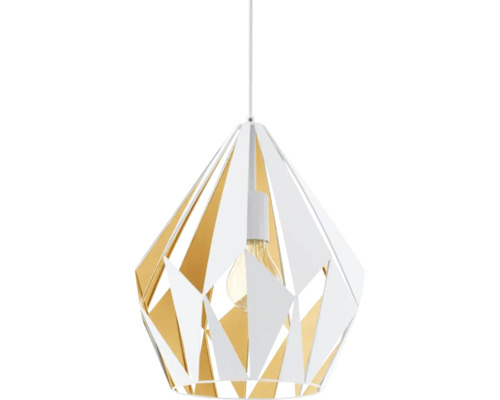 Lumină suspendată cu abajur geometric și bec