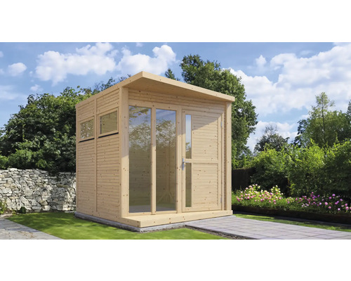 Căsuță de grădină Bertilo Concept Office cu podea 237x310 cm natur
