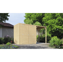 Căsuță de grădină Bertilo Cubico 2 Plus Fineline 373x170 cm natur