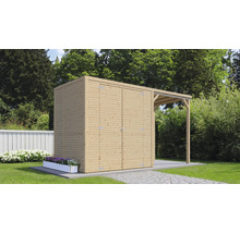 Căsuță de grădină Bertilo Cubico 2 Plus Fineline 373x170 cm natur