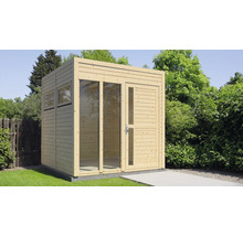 Căsuță de grădină Bertilo Cubo 2 Office cu podea 226x240 cm natur