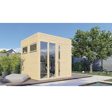 Căsuță de grădină Bertilo Cubo 2 Office cu podea 226x240 cm natur