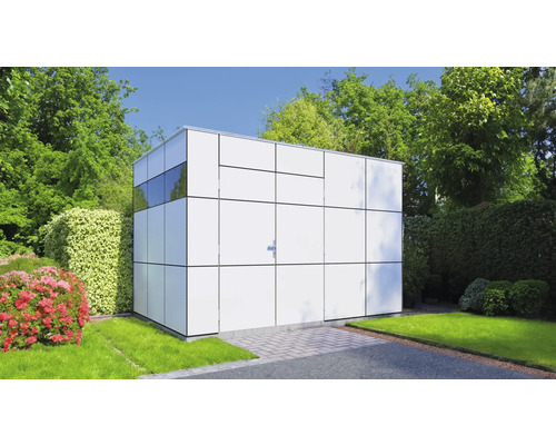 Căsuță de grădină Bertilo Design HPL 2 345x228 cm, antracit/alb