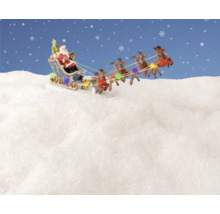 Decorațiune de Crăciun cu Moș Crăciun în sanie trasă de reni