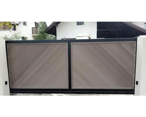 Poartă dublă cu model diagonal pentru exterior