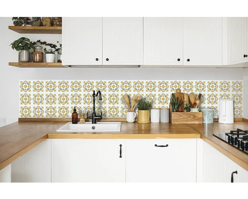 Placă decorativă autoadezivă Wall Tiles Nadia auriu 15,25x15,25 cm, pachet 6 buc. Placă decorativă autoadezivă Wall Tiles Nadia auriu 15,25x15,25 cm, pachet 6 buc.