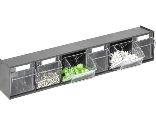 Cutie de sortare cu recipiente transparente pentru piese mici