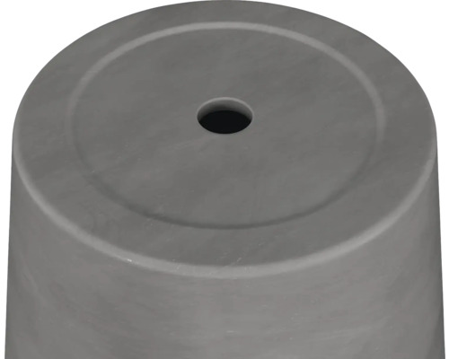 Ghiveci gri cu orificiu de scurgere