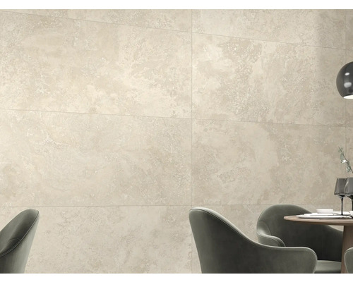 Scenă cu faianță bej într-un interior