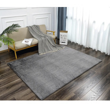 Covor pufos Romance gri închis marmorat 140x200 cm