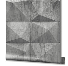 Rola de tapet cu textură de lemn și model geometric