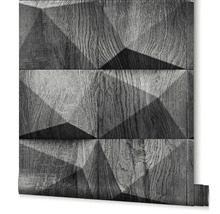 Rola de tapet cu design tridimensional din lemn