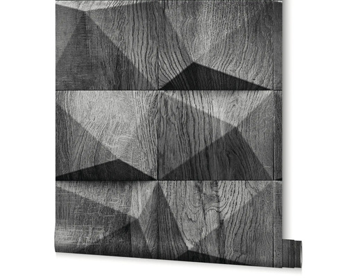 Rola de tapet cu design tridimensional din lemn