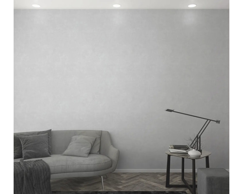 Living cu canapea, lampă de masă și decorațiuni