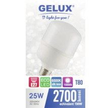 Bec LED Gelux cu soclu E27, 25 wați, 2700 lumeni și lumină albă rece