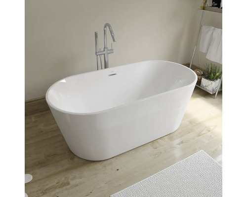 Cadă freestanding ovală Jungborn ONE 80x170x58 cm acril alb Cadă freestanding cu robinet în baie