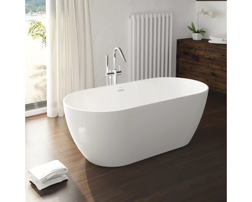 Cadă freestanding ovală Jungborn TWO 80x170x60 cm acril alb Cadă de baie independentă din acril sanitar în baie