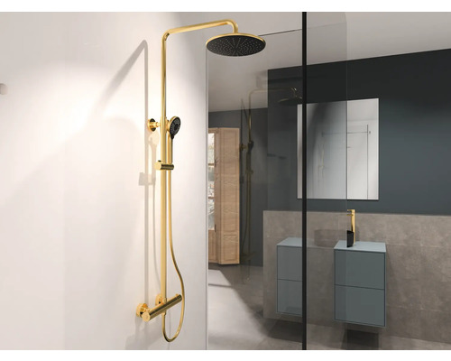 Sistem de duș cu duș fix și duș de mână în baie