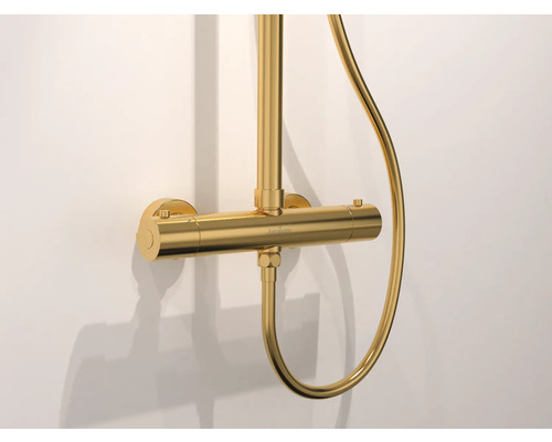 Baterie de duș aparentă cu furtun de duș