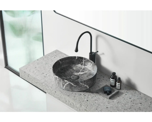 Blat de lavoar pentru baie cu lavoar aplicat din marmură și baterie