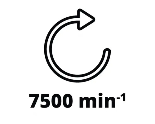 7500 rotații pe minut