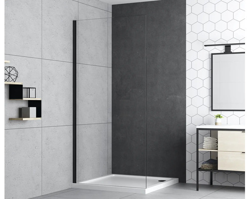 Duș Walk In form&style MODENA, 80x195 cm, sticlă transparentă, profil negru mat Duș Walk In form&style MODENA, 80x195 cm, sticlă transparentă, profil negru mat