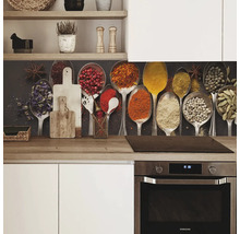 Scenă de bucătărie cu protecție de perete cu motiv de condimente