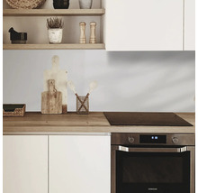 Scenă de bucătărie cu blat, plită și cuptor