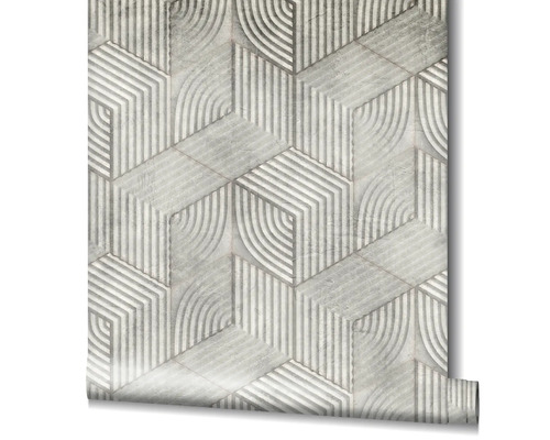 Tapet cu model geometric cub 3D