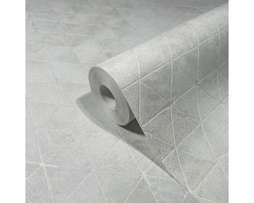 Rola de tapet vinilic cu model geometric triunghiular