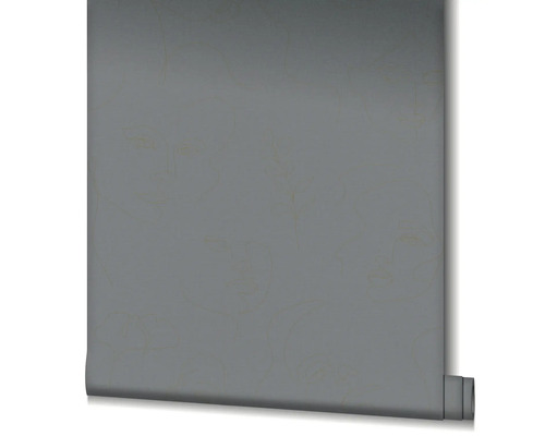 Rola de tapet cu motive de fețe și plante