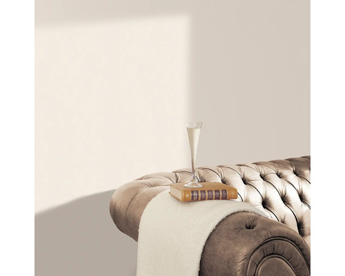 Living decorativ cu canapea, carte și pahar de șampanie