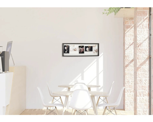 Ramă foto decorativă cu motiv floral în sufragerie